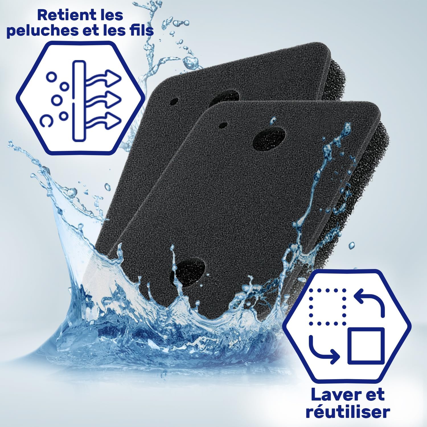 Miele - filtre sèche-linge - 208x155x30mm - pack 2 pièces, mousse, 9164761