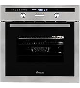 Four encastrable 60 cm | 70 l | 3 kW | tournebroche | sonde de température centrale | grill | air chaud | télescope ...