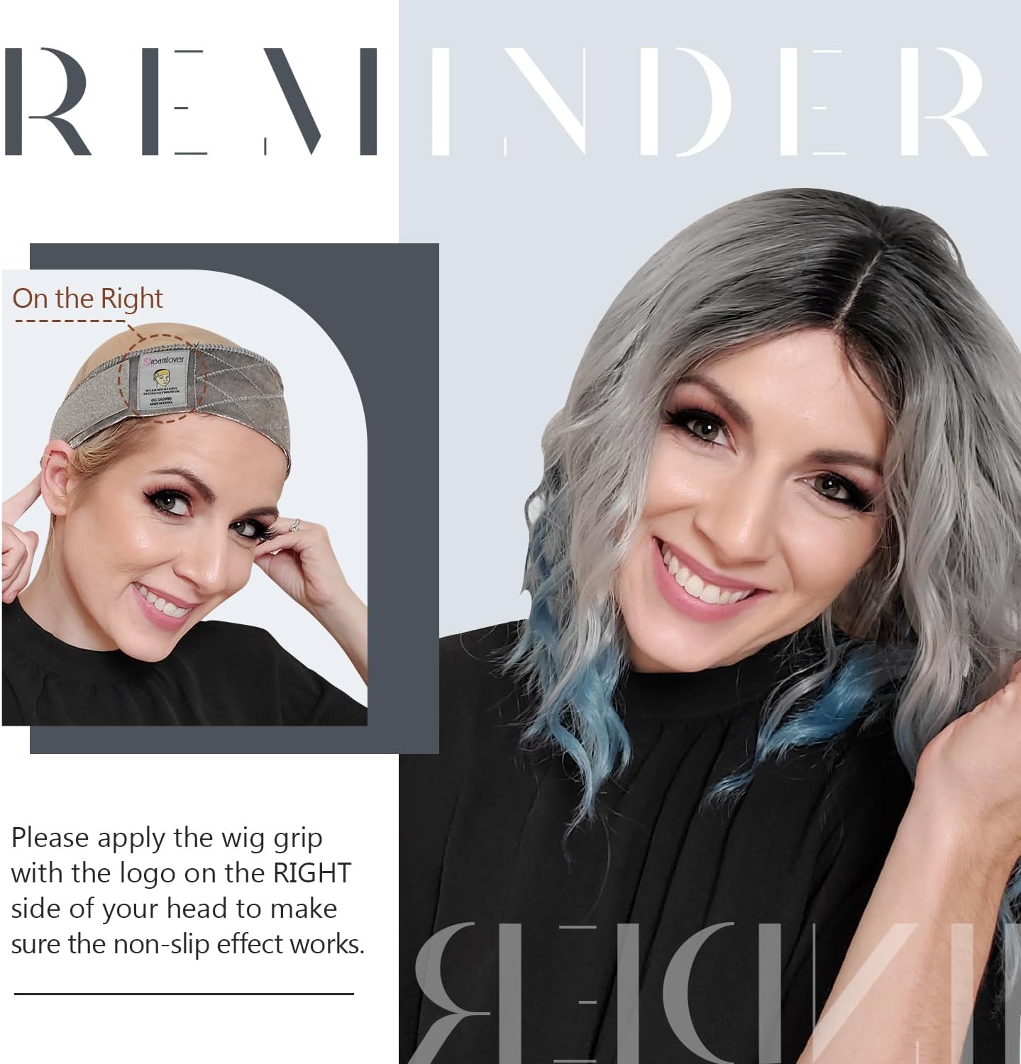 Dreamlover - Bandeau Perruque antidérapant - 2 pièces marron - Bande anti-glisse pour perruque femme