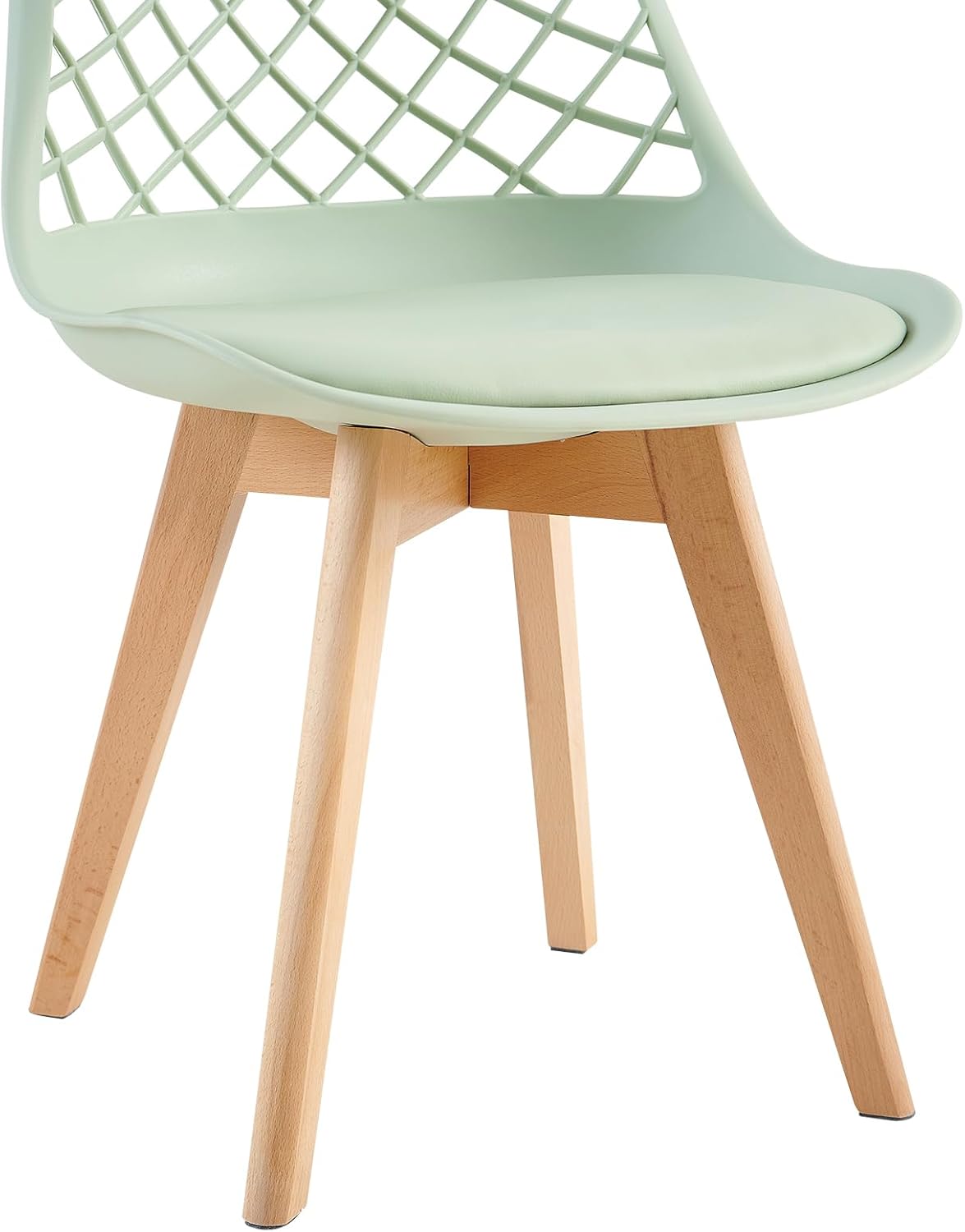 EGGREE - chaises scandinaves creusées - bois hêtre, coussin, lot de 4, testées SGS