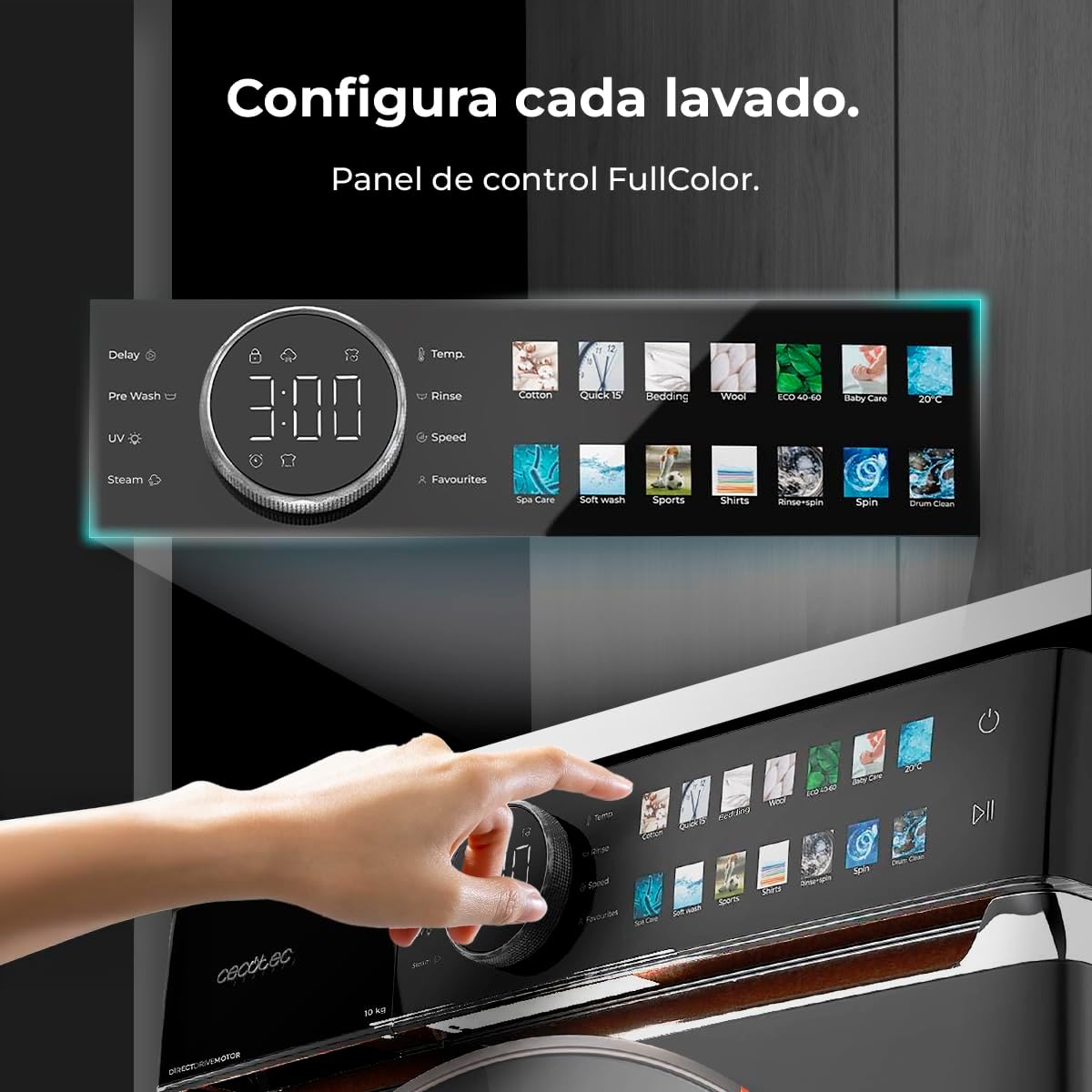 Cecotec - lave-linge - capacité 8 kg, 1400 tr/min, classe A