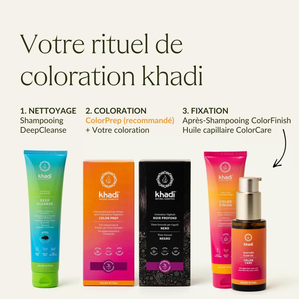 khadi - NOIR PROFOND - 100g - coloration végétale noire, intense, vegan