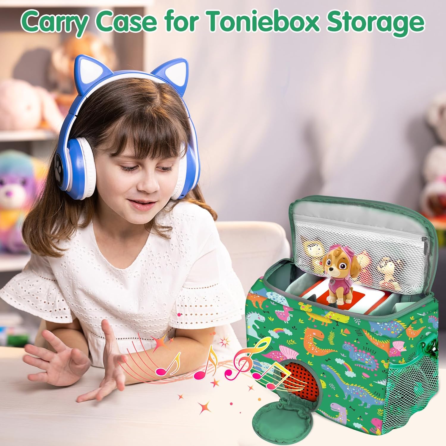 Étui de transport Toniebox Starter Set - vert - rangement accessoires