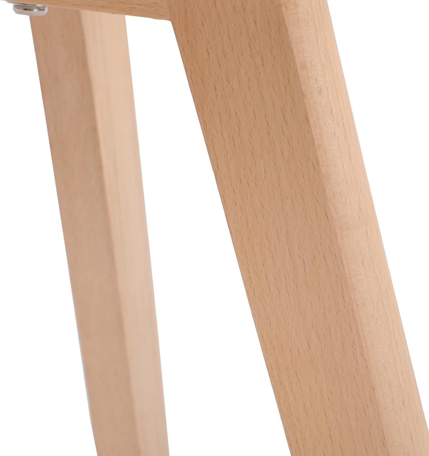 EGGREE - 4 chaises scandinaves rembourrées, bois hêtre, blanc