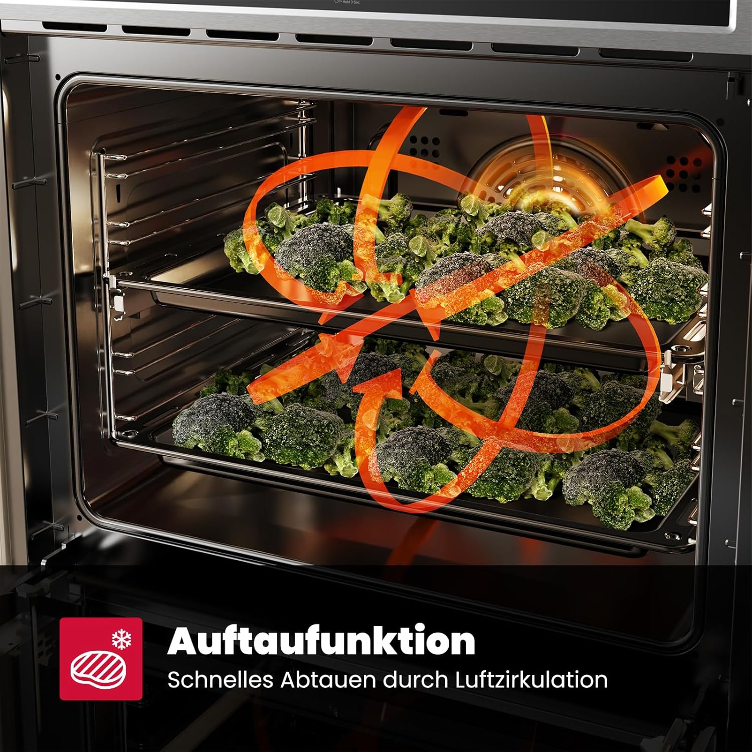 GASLAND - Four encastrable série ES - 70L, 9 fonctions, inox, sécurité enfant, ES609321DSH