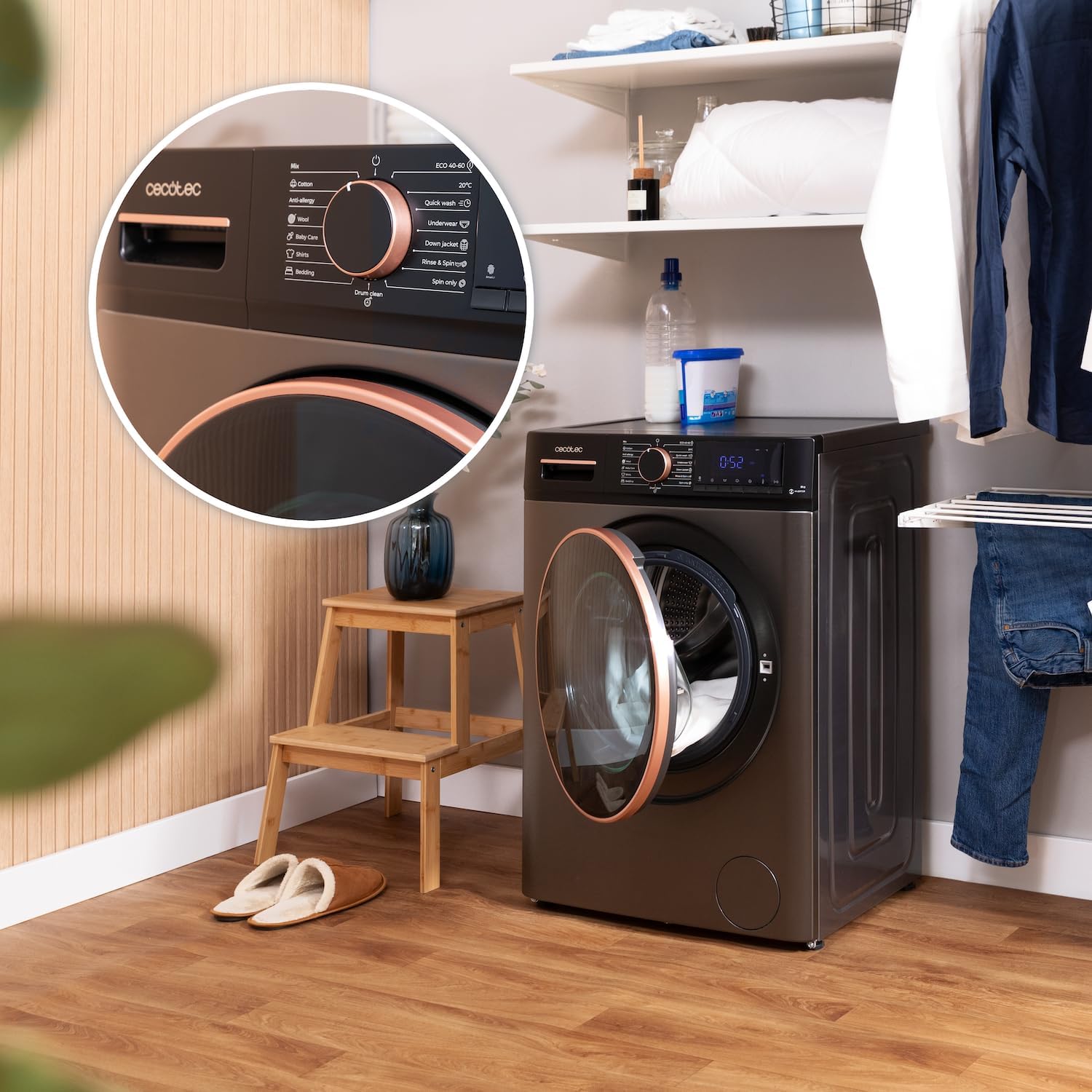 Cecotec - Bolero DressCode 10610 - 10kg, 1400rpm, inverter, anti-bactérien, 15 programmes, 10610