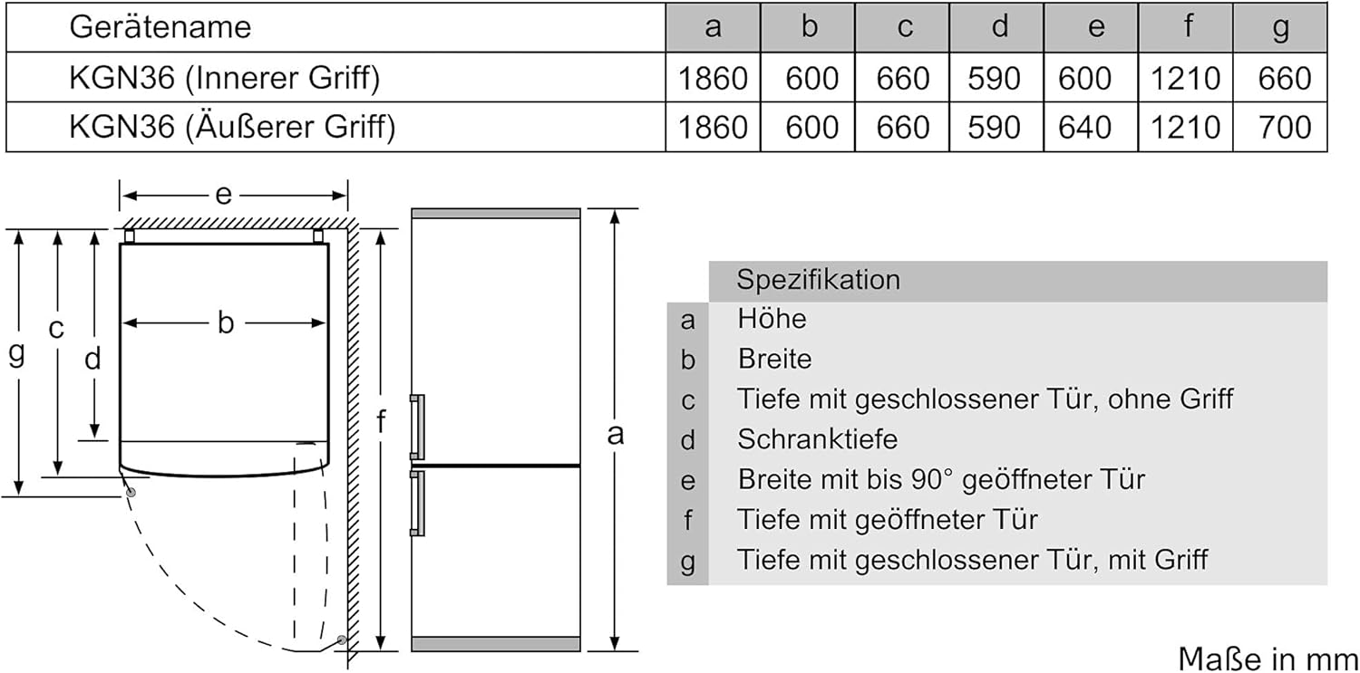 Bosch - combiné Série 2 - 305L, 60x186cm, inox argent - KGN36NLEA