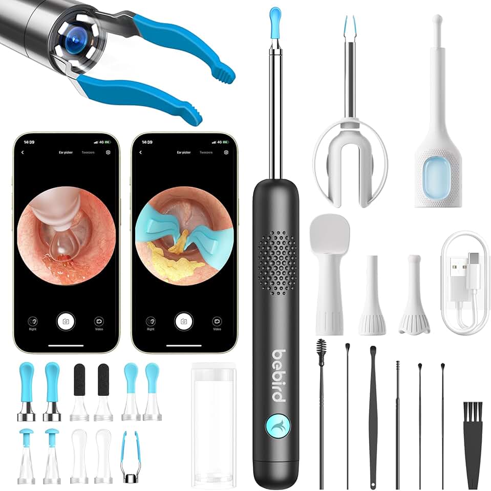 Otoscope - Kit nettoyage oreille caméra lumière USB - nettoyage précis
