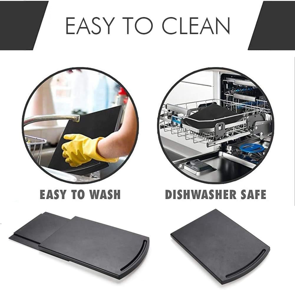 Café Plateau Tapis coulissant - 30 cm - rangement sans BPA, gris