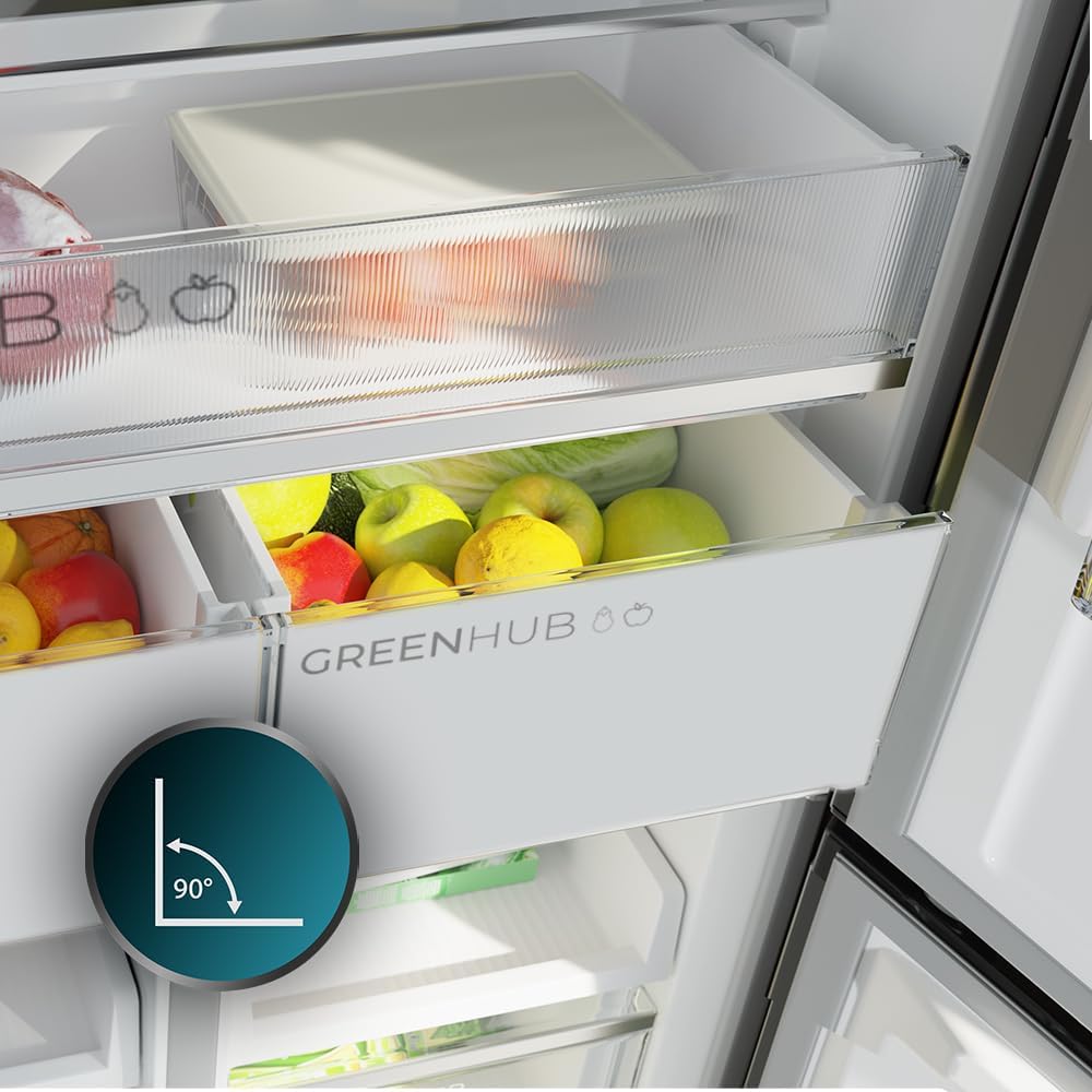 Cecotec - Bolero CoolMarket 4D, 456 L, 189x83 cm, No Frost, Inverter, 4 portes, 4D456SBI