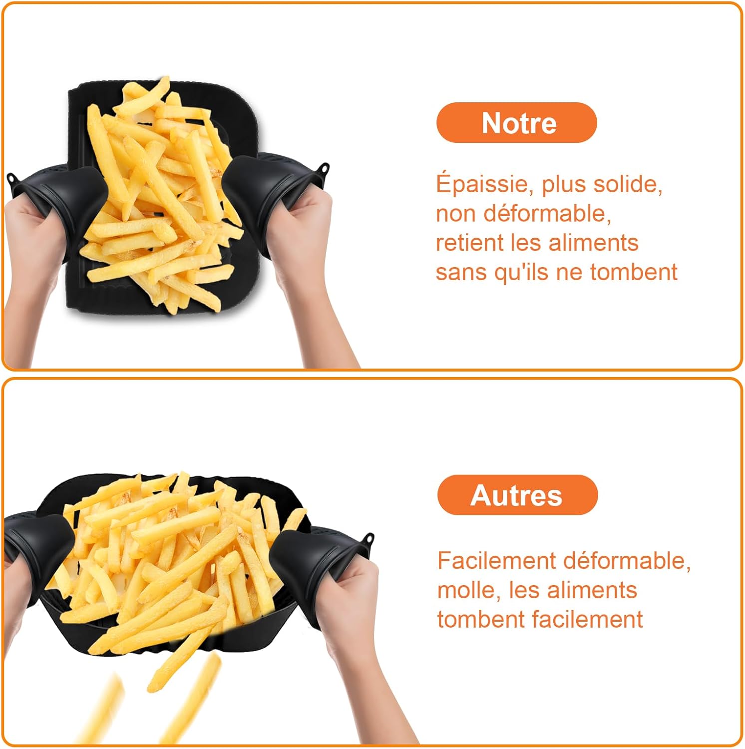 Accessoires air fryer - lot de 3 - 10,4L - compatibles Ninja Foodi AF500EU