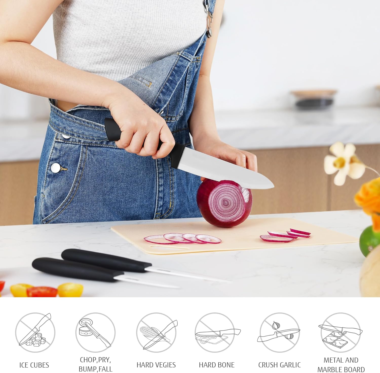 hecef - Couteaux céramique série 3 pcs - 6