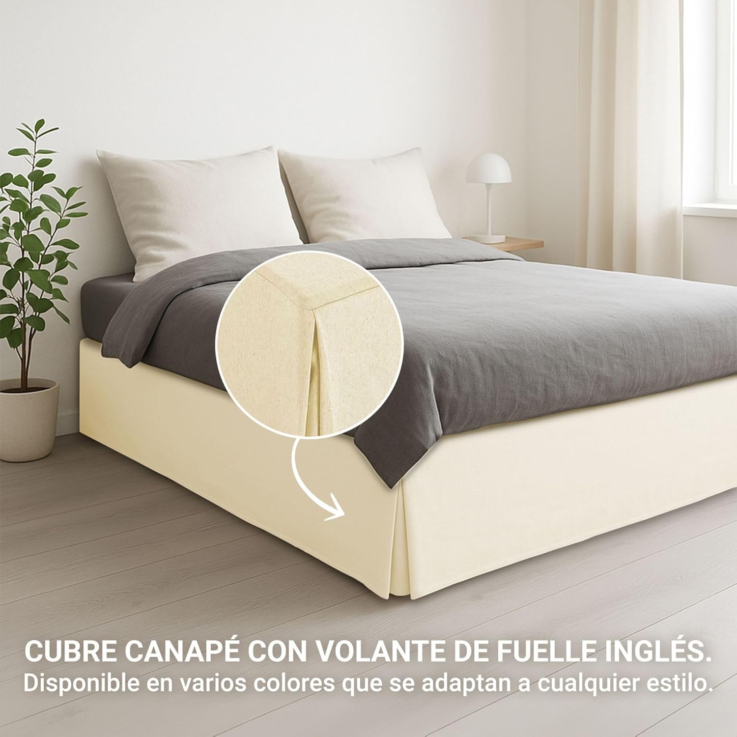Housse de canapé - beige, 140x190/200cm, antidérapante, respirante, fabriquée en Espagne