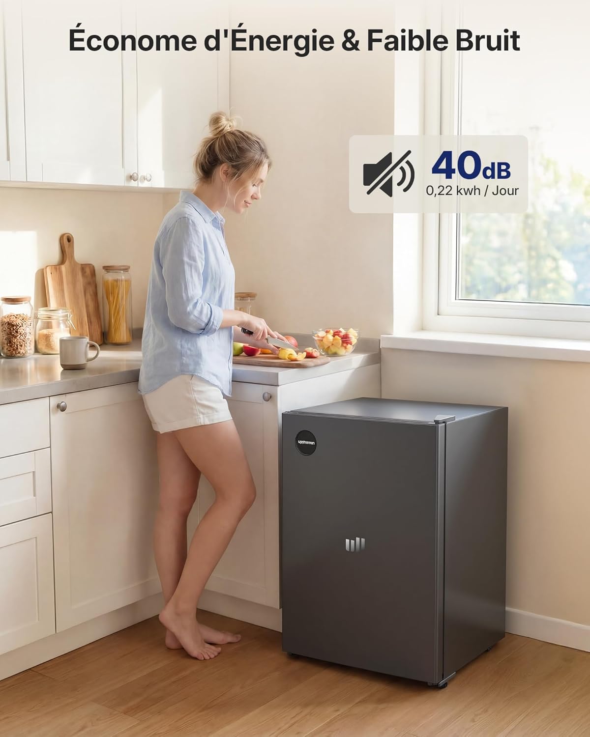 Upstreman - CR71 série - 71L, 40dB, 7 réglages, LED, économe, CR71-Gris Foncé