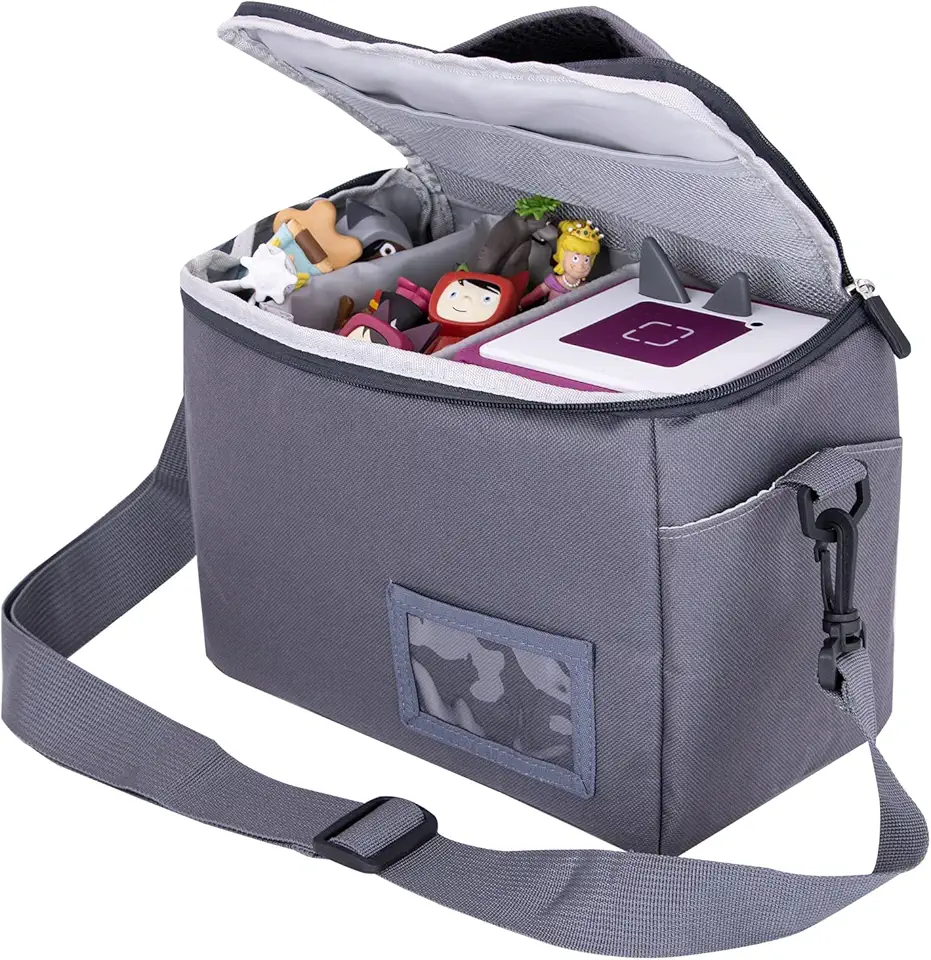 Sac de transport pour enfants - pour Toniebox - polyester rose - rangement personnages