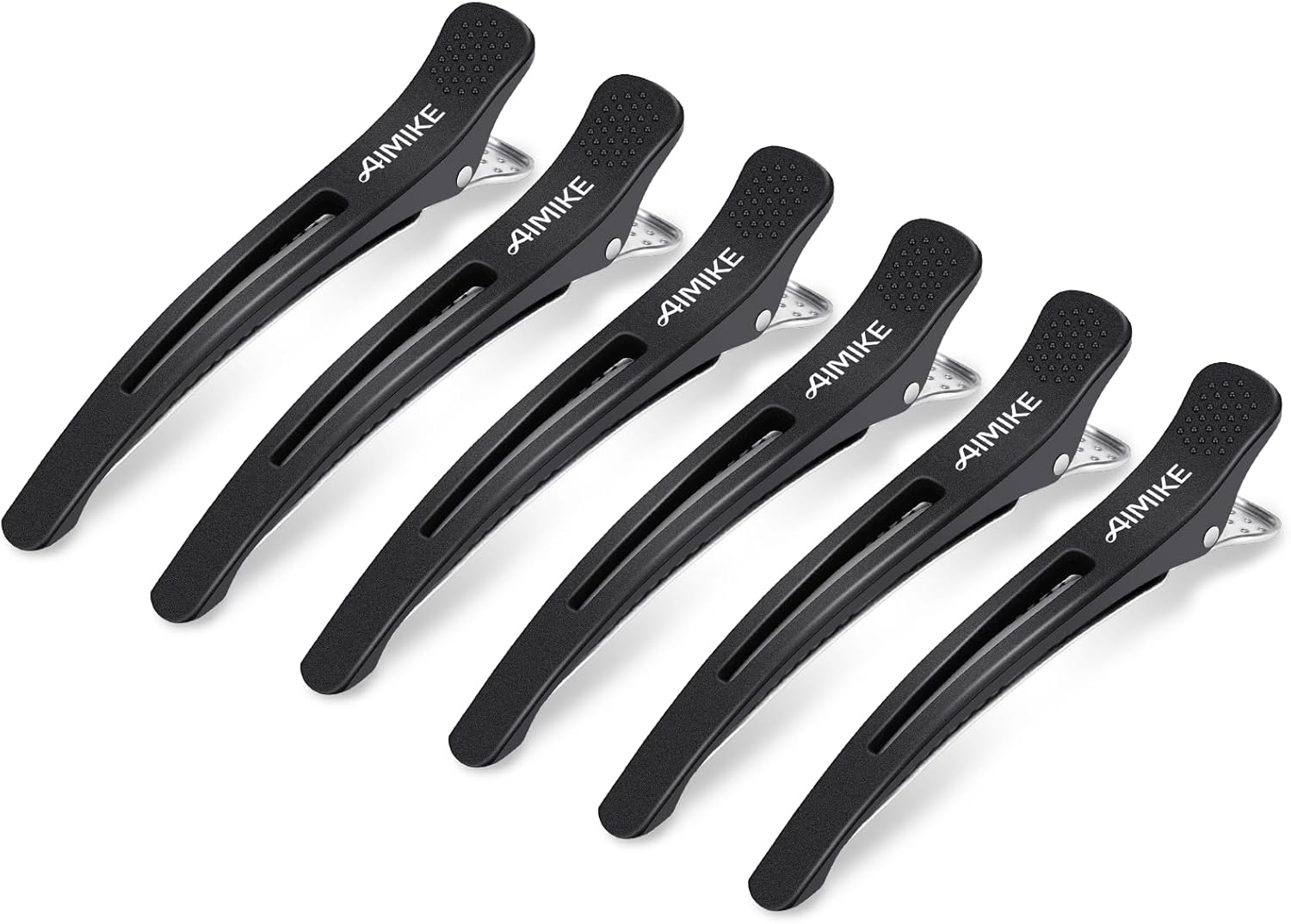 AIMIKE - Pinces à cheveux pro silicone, antidérapantes, lot de 6