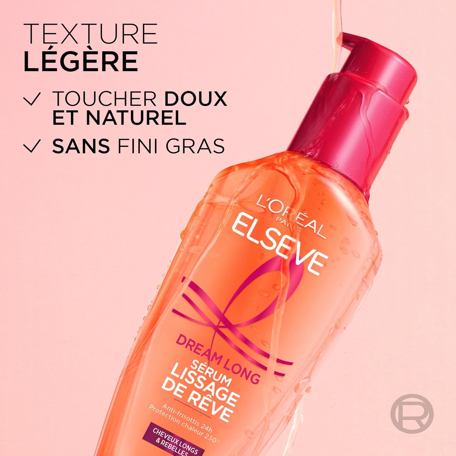 L'Oréal Paris - Dream Long - 100 ml - Sérum lissant, protecteur chaleur 230°, anti-frisottis, kératine végétale, beurre 