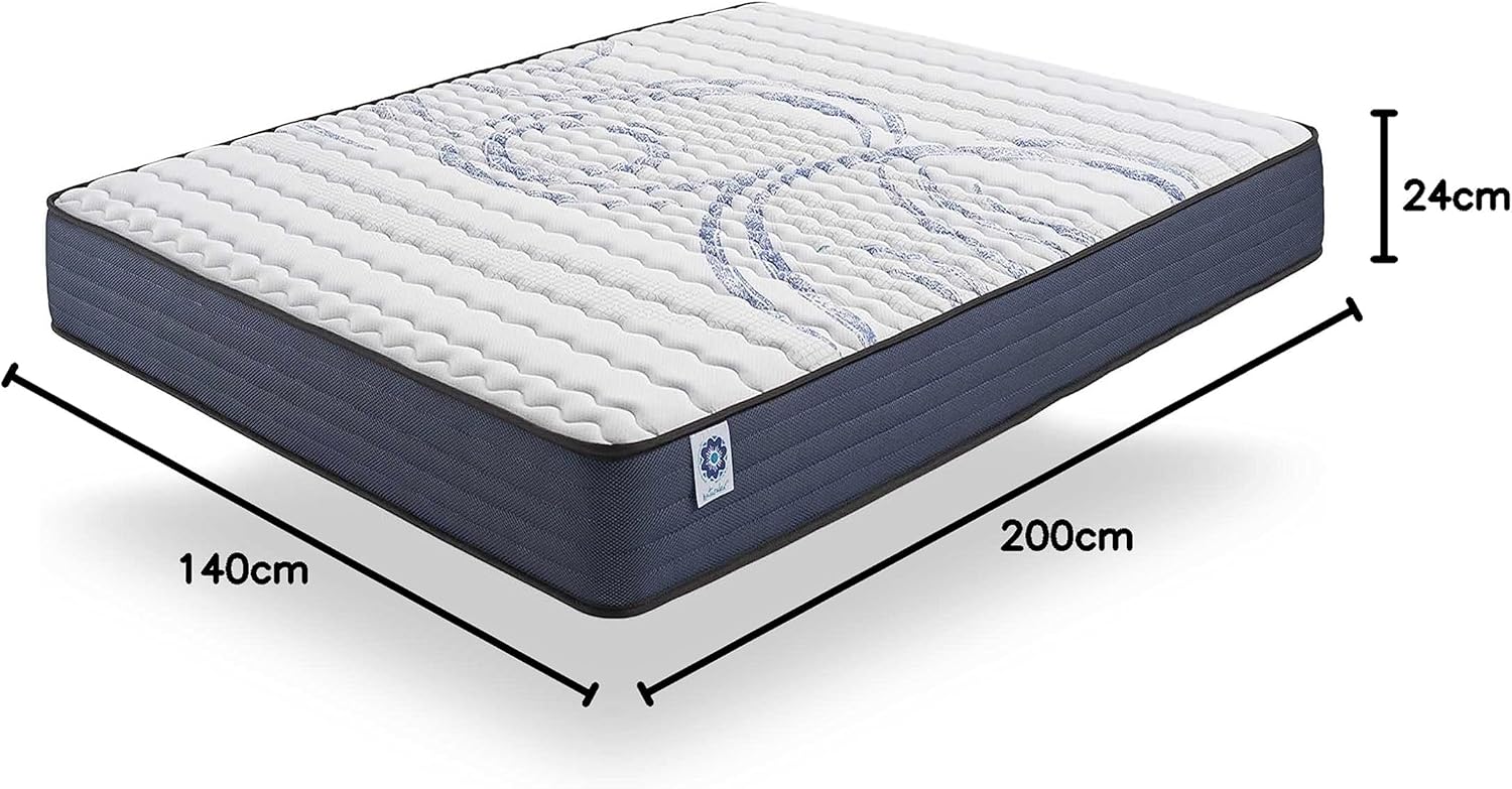 NATURALEX - PerfectSleep hybride 140x200 cm, mémoire/latex, mi-ferme, 24cm