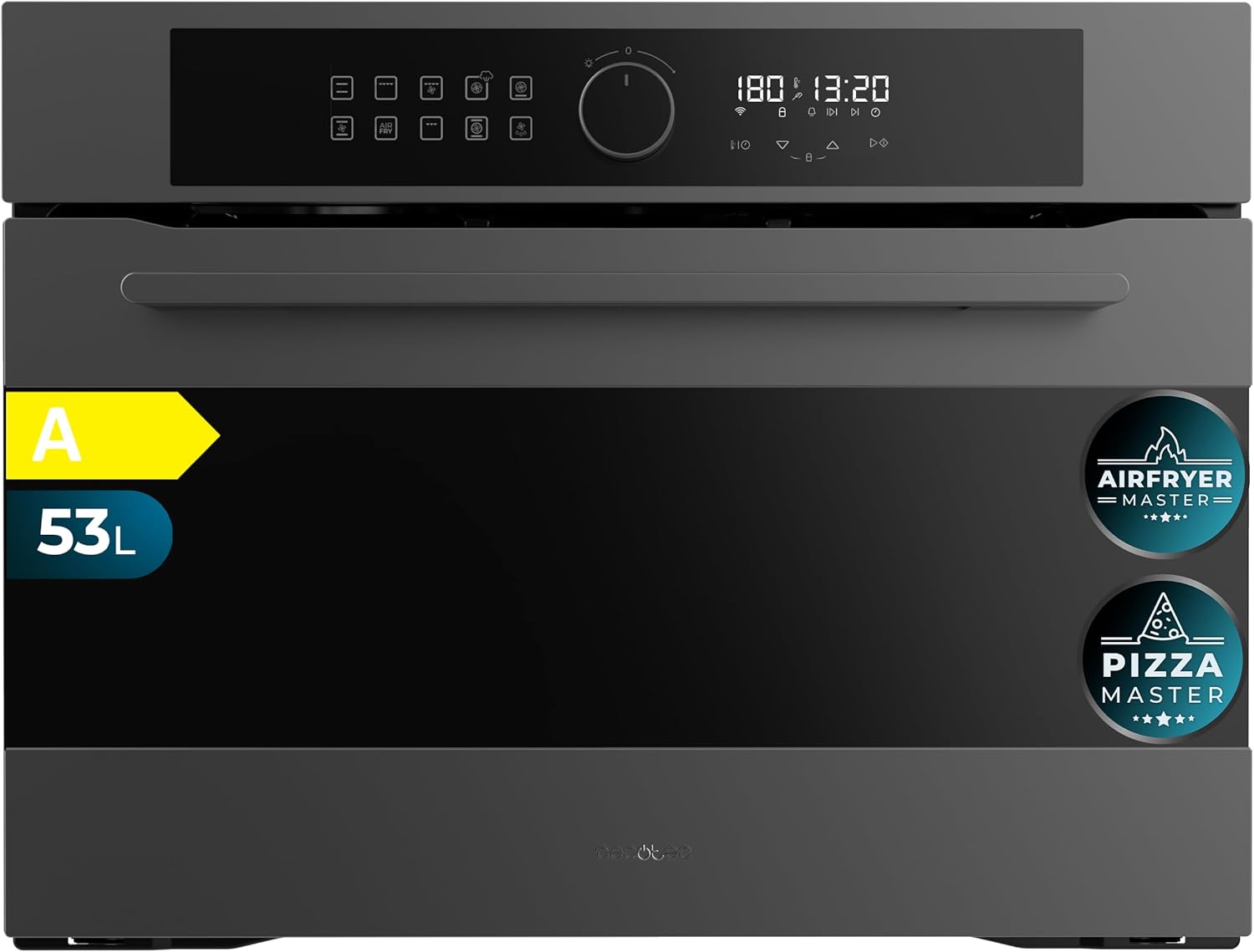 Cecotec - Four encastrable Bolero Hexa - 53L, 2900W, 11 fonctions, Airfryer, pizza, vapeur, 3D - AF314500