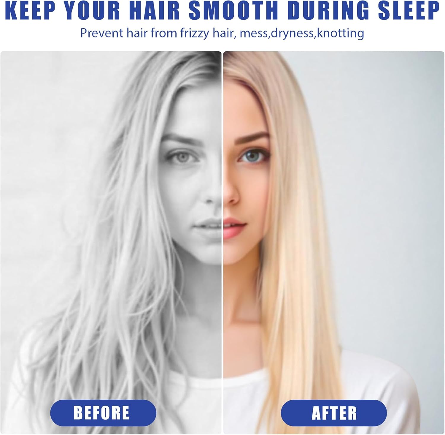 Bonnet Satin Cheveux Nuit - élastique - soin cheveux, protection nocturne