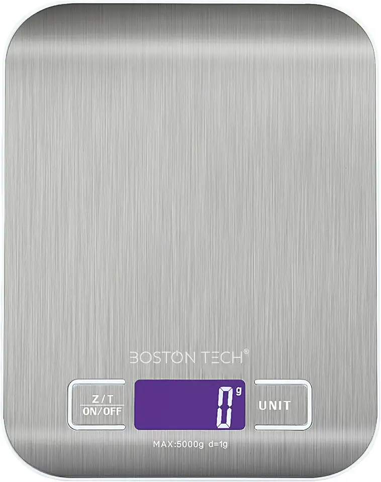 Boston Tech - balance numérique inox 5kg, LCD, étanche, tare, HK105