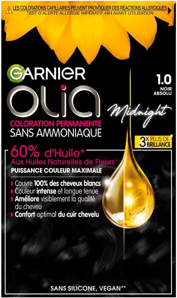Garnier - Olia 1.0 - Coloration permanente sans ammoniaque, huiles naturelles