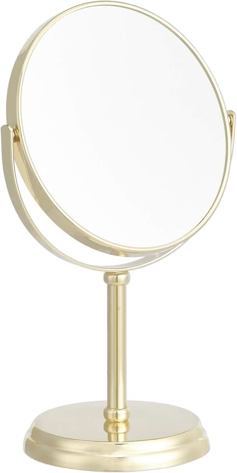 maxy-dealz Basics – Miroir sur pied rond, 18.3x12.5x30 cm, grossissant x5