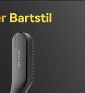 Gros plan d'un bracelet de fitness noir ou d'une montre connectée avec une surface texturée et un design élégant. Texte jaune partiel visible.