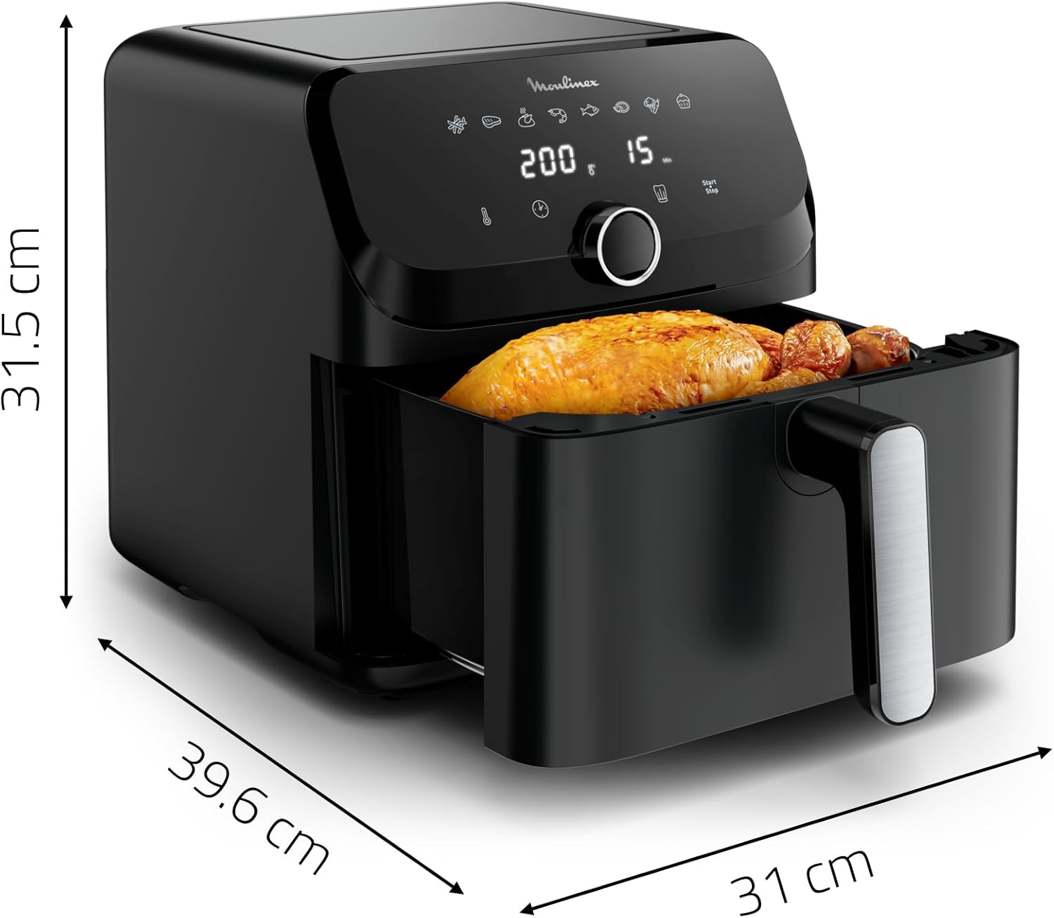 Moulinex - Easy Fry Mega - 7,5L - 8 programmes, 8 pers., noir - EZ8558F0