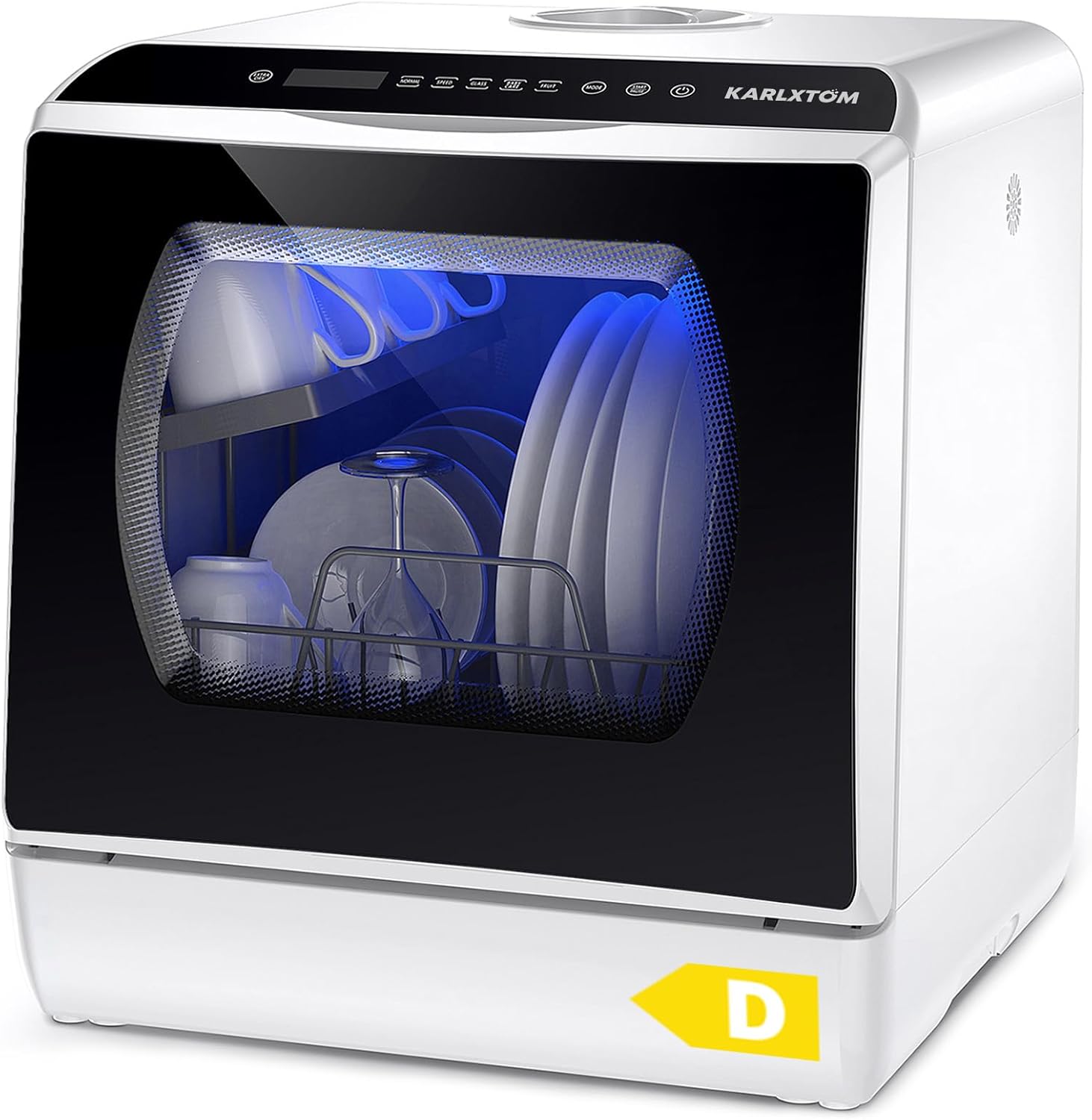 Karlxtom - lave-vaisselle de table - 45cm - LED, 6 programmes, soins bébé