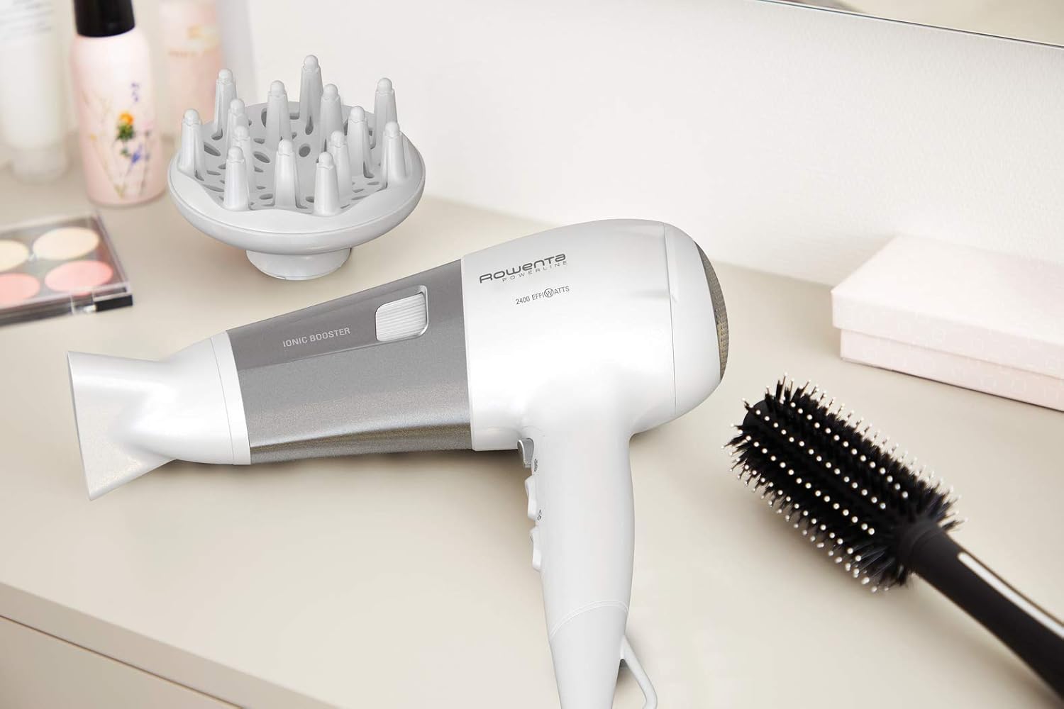 Rowenta - Powerline sèche-cheveux ionique, 6 réglages, Thermo Control, diffuseur, CV5930F0