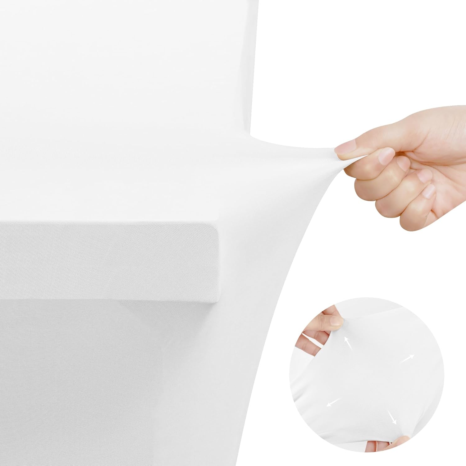 Utopia Kitchen - nappe extensible - 244 cm - polyester spandex lavable, lot de 2, Blanc