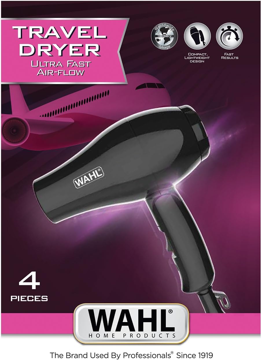 WAHL - Sèche-Cheveux de Voyage - compact, pliable, 1200W