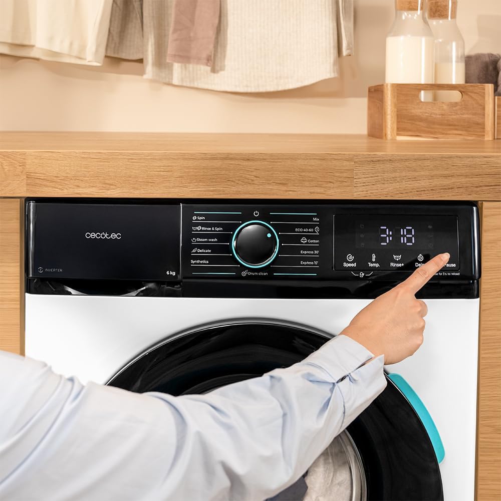 Cecotec - Bolero DressCode 6160 - 6kg, 1200tr/min, moteur Inverter