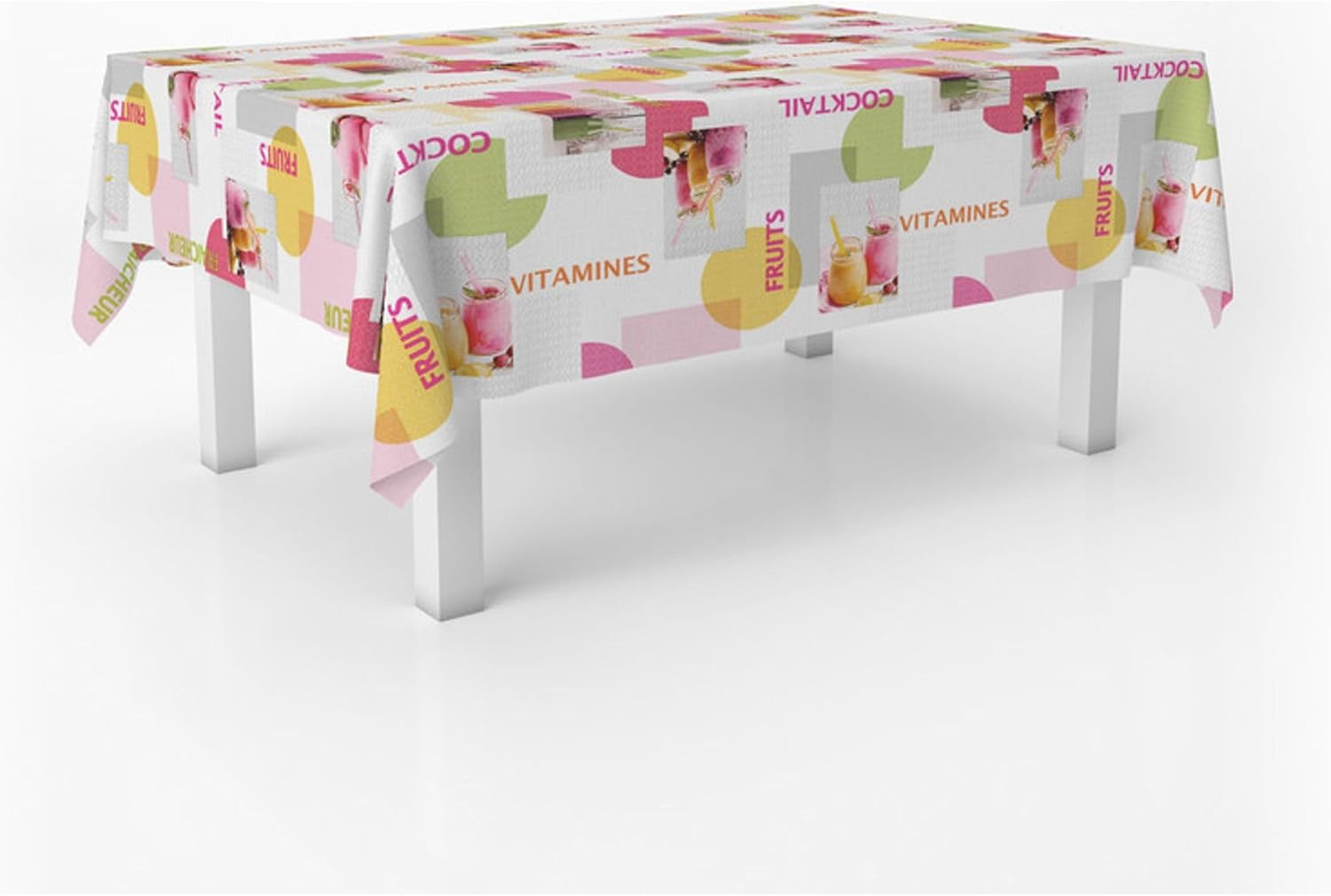 Nappe en toile cirée - rectangulaire 300x140 cm - anti-taches, imperméable, facile d'entretien