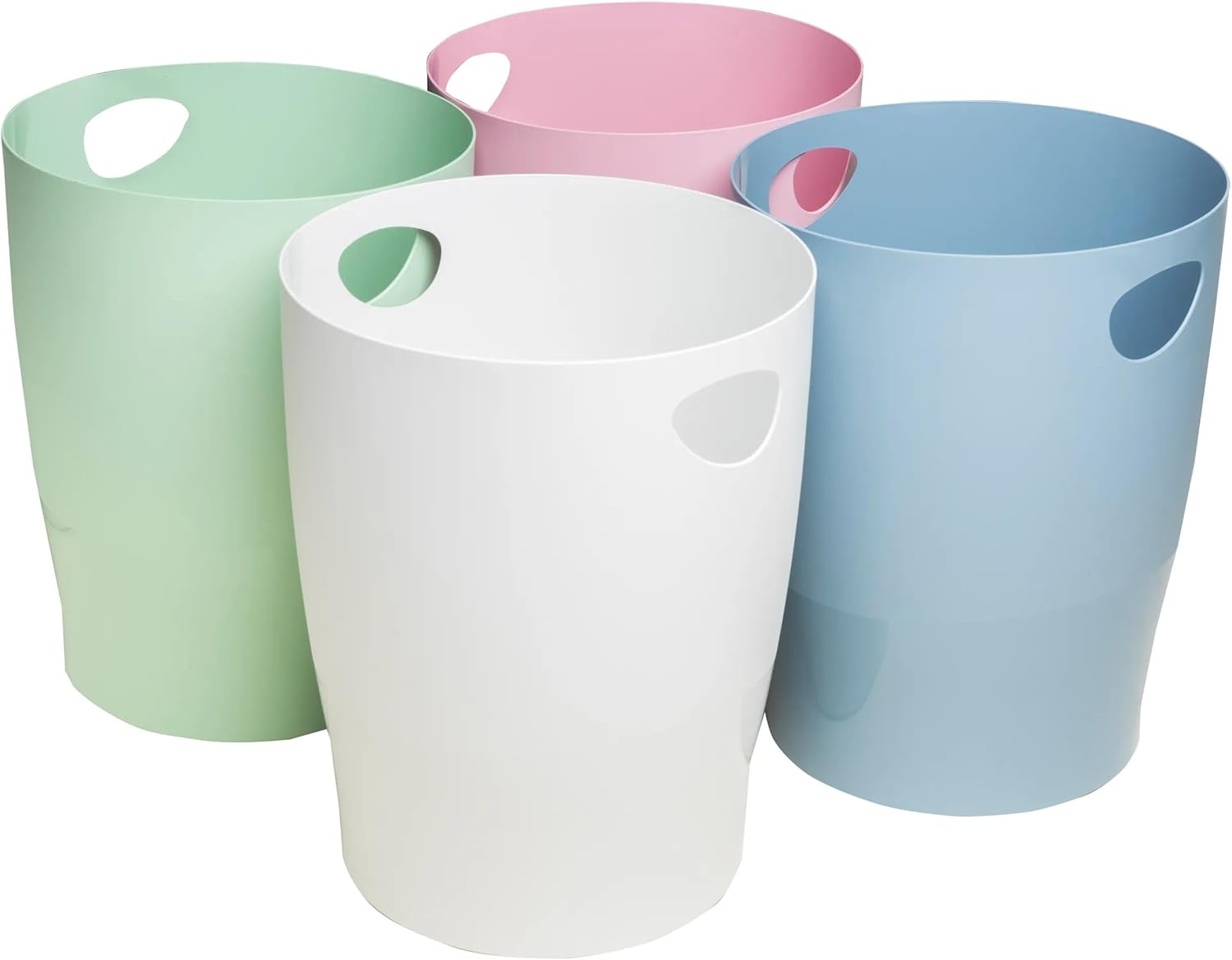 Exacompta - corbeille à papier grande capacité 15L - 26,3x26,3x33,5cm - poignées robustes - 453303D