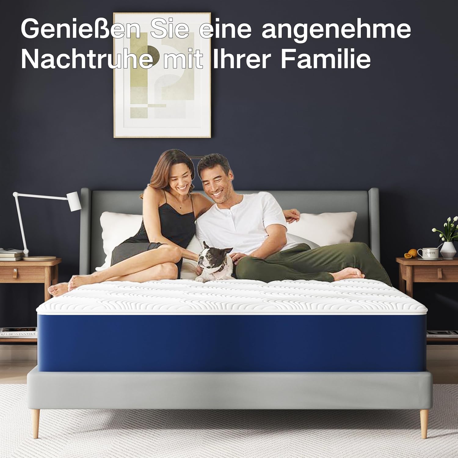 Matelas - 7 zones H3, 140x190x25 cm, mousse froide, housse amovible