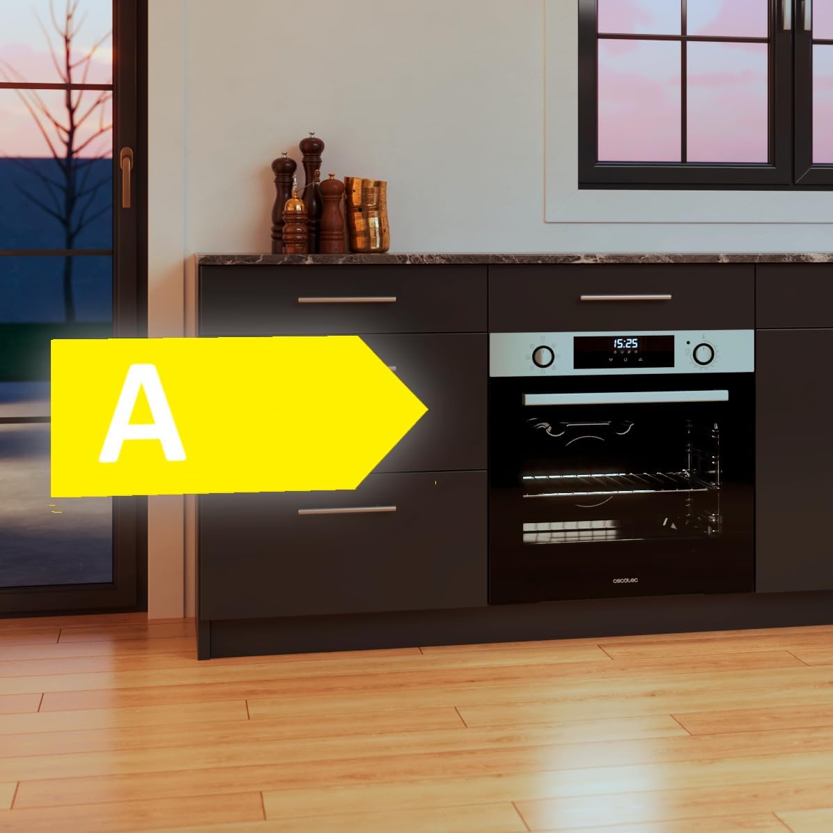 Cecotec - Bolero Hexa, 60cm, inox, 72L, 2800W, 7 fonctions, M226000