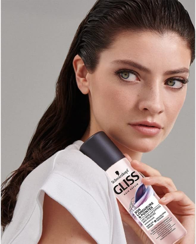 Schwarzkopf - Gliss SOS Longueur & Pointes - 200 ml - Démêle, scelle, adoucit, 90% naturel