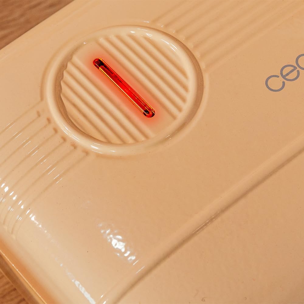 Cecotec - Rock'nToast Retro One - grille-pain rétro 700W, 3 plaques, RockStone, jaune