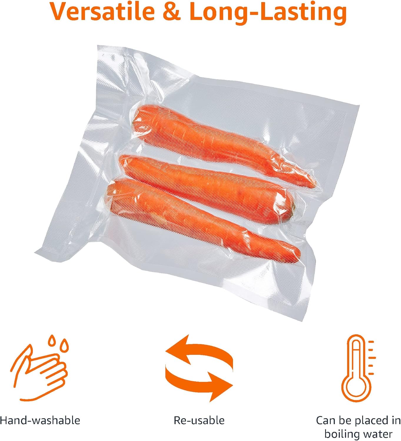 Amazon Basics - rouleaux réutilisables - 28x500cm - lot de 2, compatibles sous vide