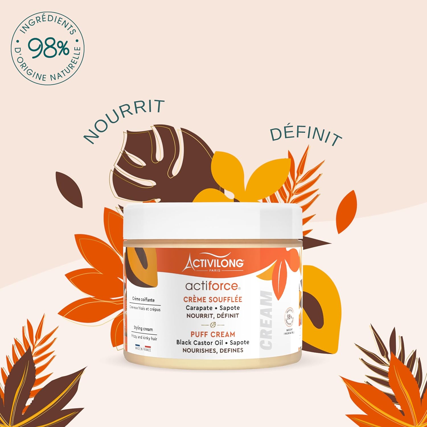 Activilong - Crème Soufflée Actiforce - 300ml - hydrate, nourrit, définit, 98% naturel