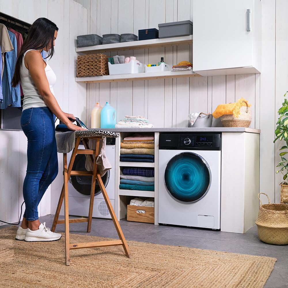 Cecotec - Bolero Dresscode série 10 kg, 1400 rpm, vapeur, moteur inverter, classe A