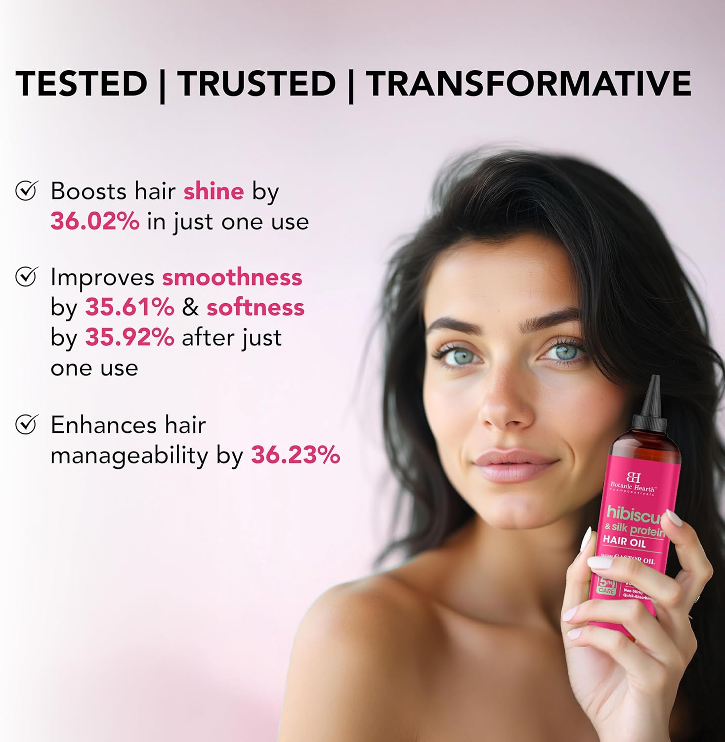 Botanic Hearth - huile cheveux hibiscus & protéines - 200ml - hydratation, brillance, sans paraben