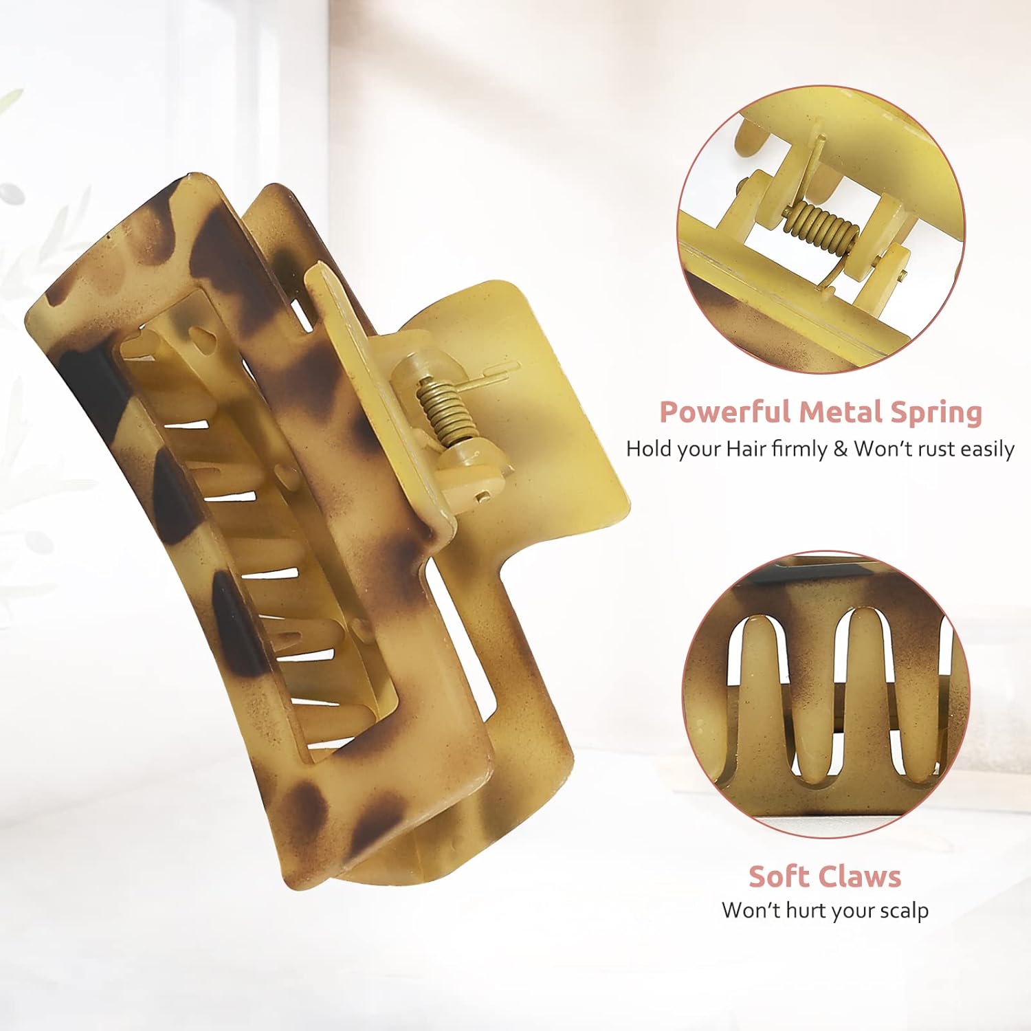 Lolalet - pince à cheveux double dents - 8cm - lot de 8 colorées