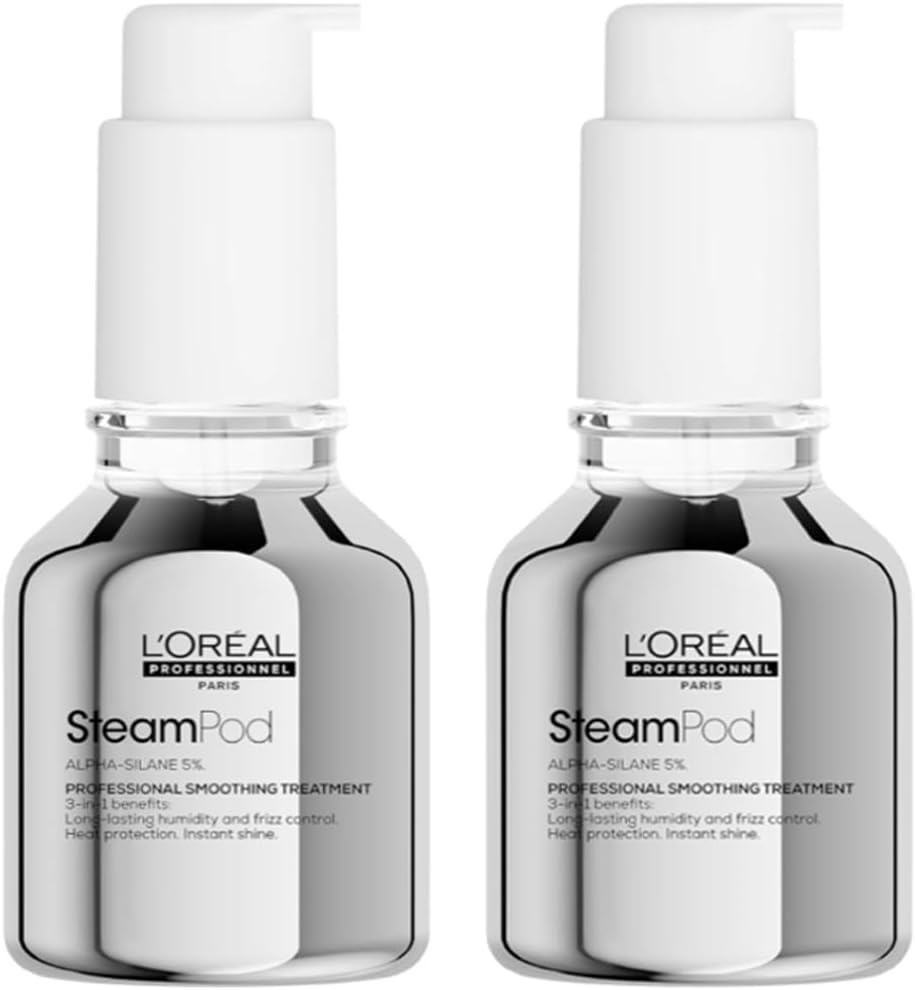 L'Oréal Professionnel - Soin Lissant SteamPod - 2x50ml - thermo-protecteur, anti-humidité, anti-frisottis
