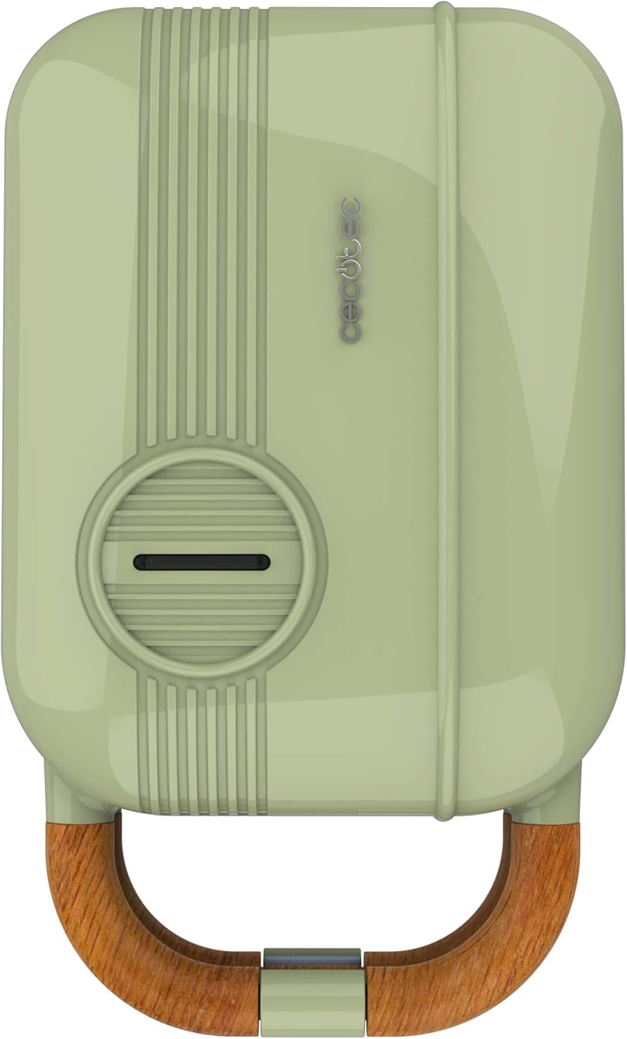 Cecotec - Rock'nToast Retro One - 700W, 3 plaques, revêtement RockStone, base antidérapante, vert