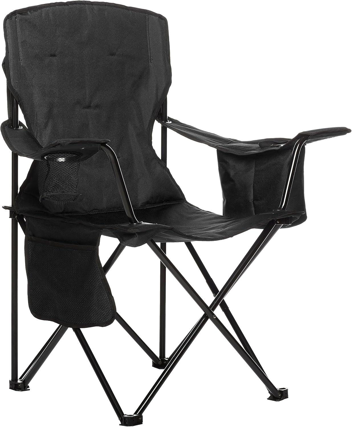 maxy-dealz Basics - Chaise de camping - dossier haut, poche isotherme, pliable