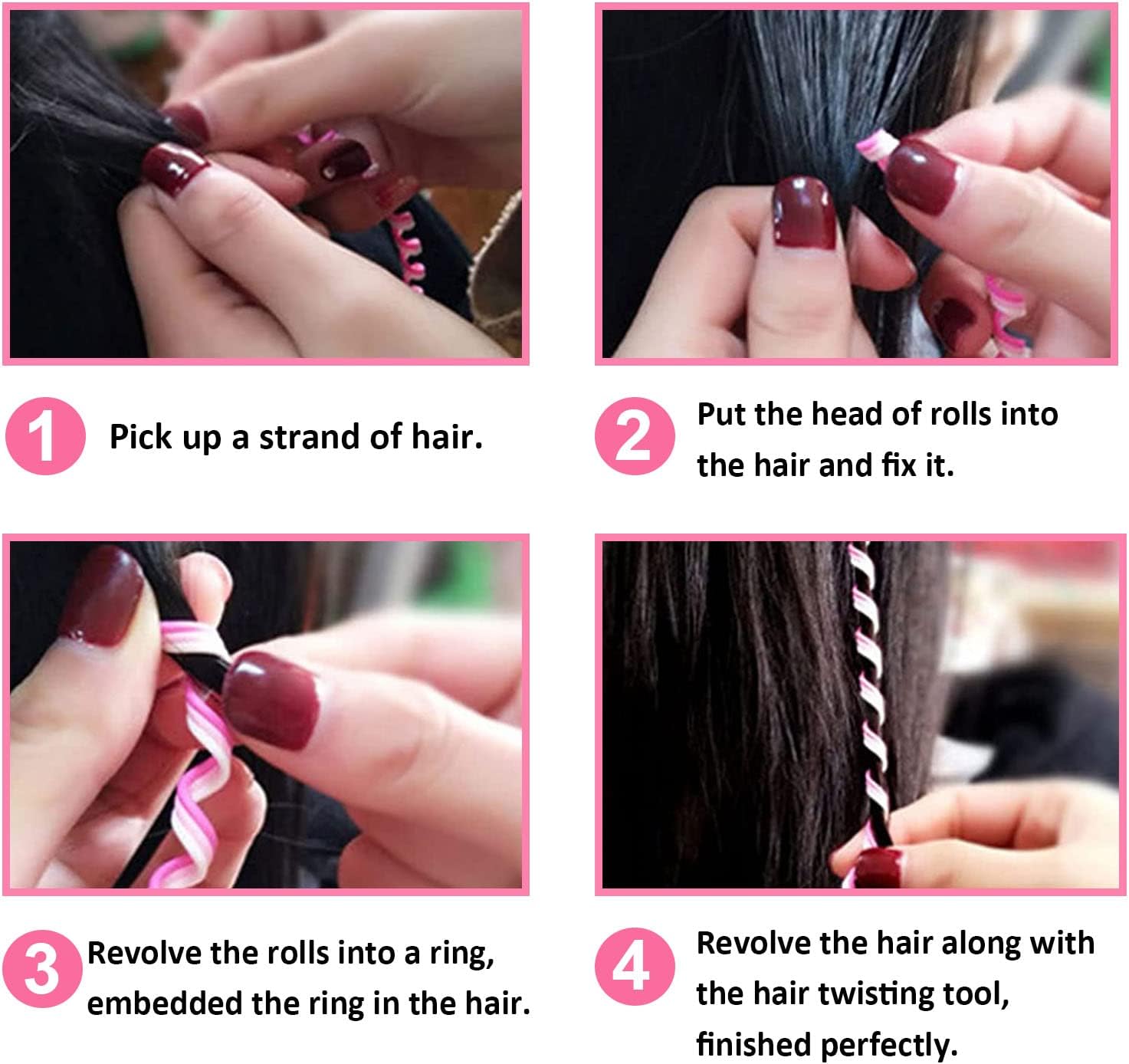 Extension à clip cheveux colorés - 36 pièces - mèches colorées pour enfants - KEYRI36