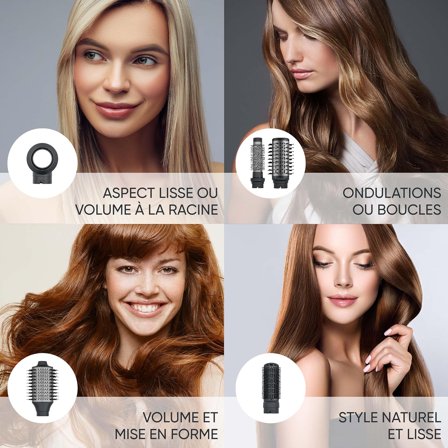 SEVERIN - Brosse soufflante Multi Style 5en1, 1500W, ionique, WL 0684